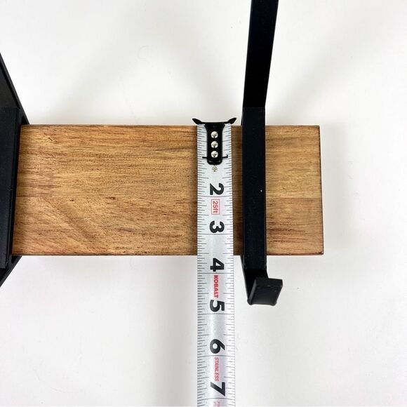 Kate and Laurel Rossmore Farmhouse 5-Hook Wall Hanging Coat Rack Natural Rustic - Picture 9 of 10